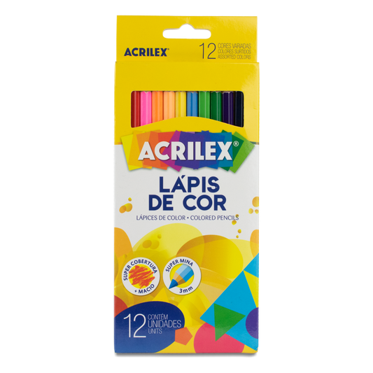 Lápis de cor Acrilex 12 cores