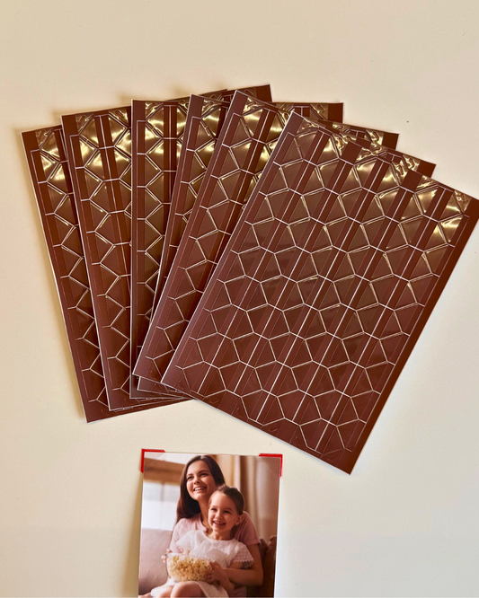 Cantos para fotos Adesivas Marrom ou Vermelho