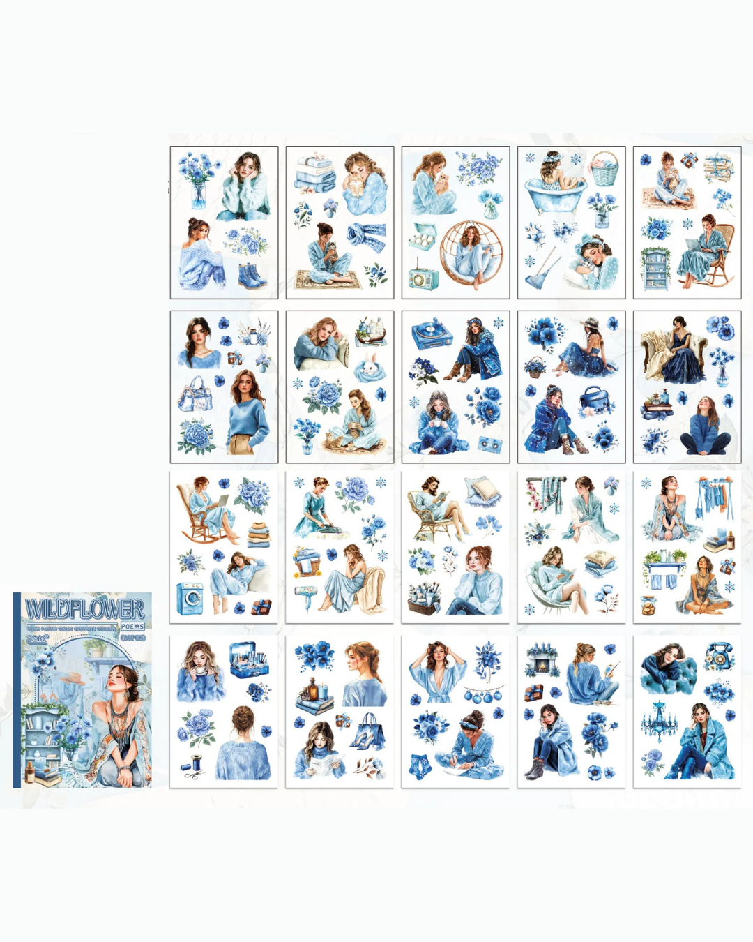 Livro de Adesivos Mulheres - 20 páginas