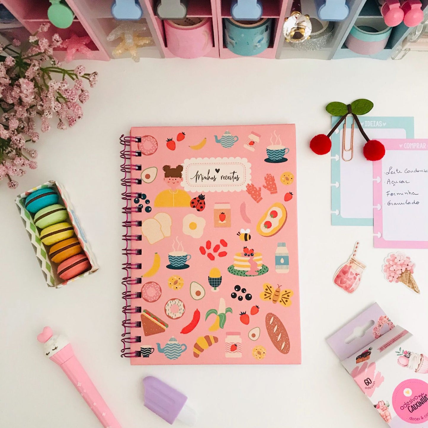 Caderno de Receitas Cor de Rosa