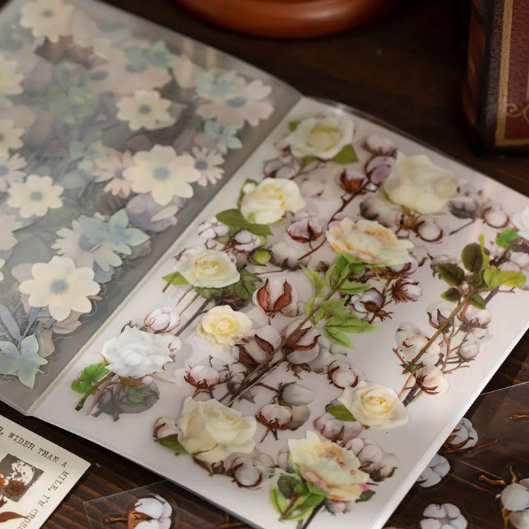 Livro de adesivos decorativo transparente Plantas