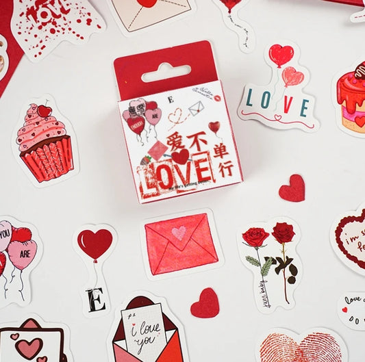 Caixinha de Adesivos Love - 44 adesivos decorativos
