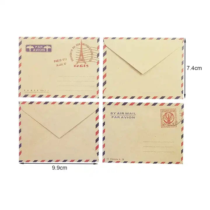 10 Envelopes Europeu Vintage