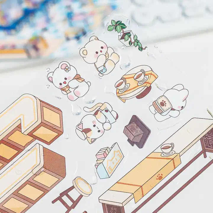 Adesivos Cena 3D Miniatura Café OU Padaria
