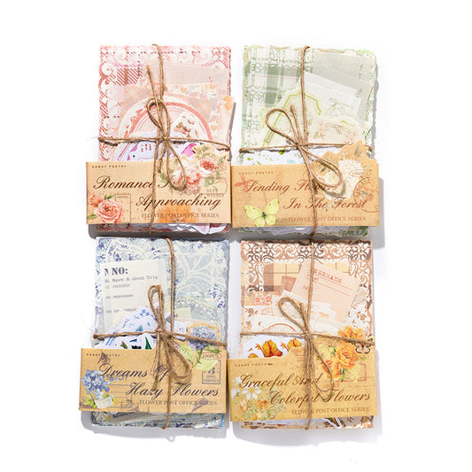 Kit Retro Completo Papéis e Adesivos - 100 unidades