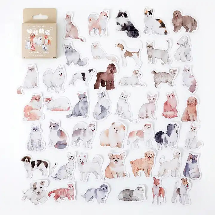 Adesivo na Caixinha Cão Amigo - 44 adesivos decorativos