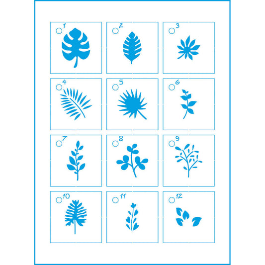 Kit Mini Stencil Plantas Litoarte