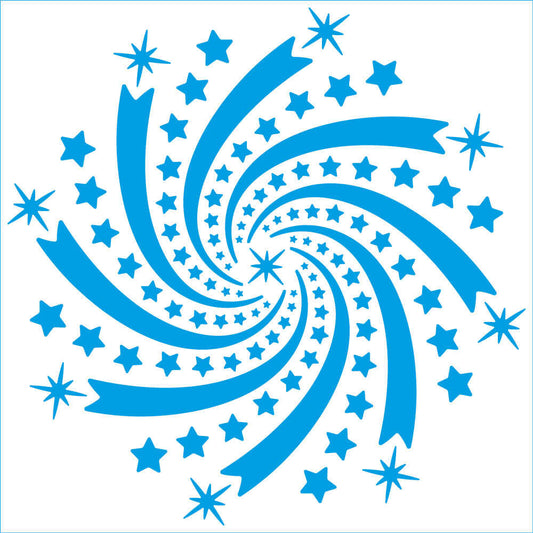 Stencil 14x14cm Textura com Estrelas Litoarte