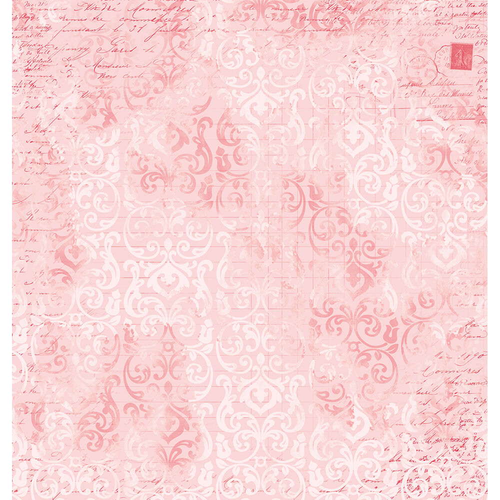 Folha scrap 30x30 Rosas e borboletas listras