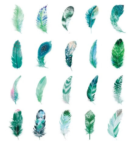 Adesivos decorativos PET Pena Transparente