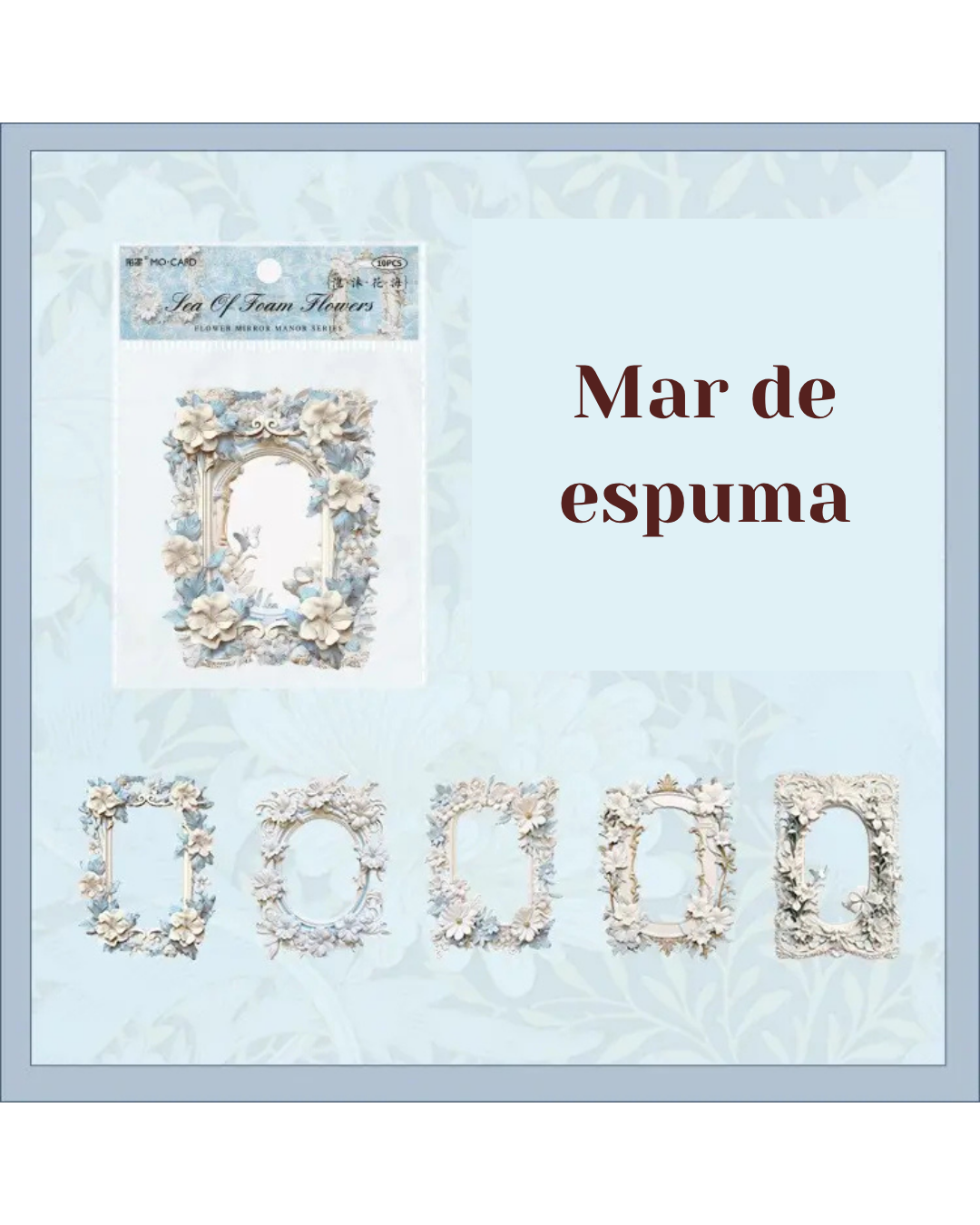 Kit 10 Molduras Florais Vintage