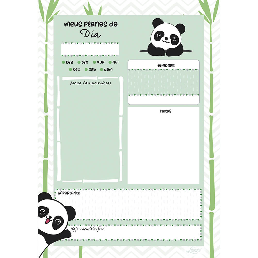 Bloco Diário Panda