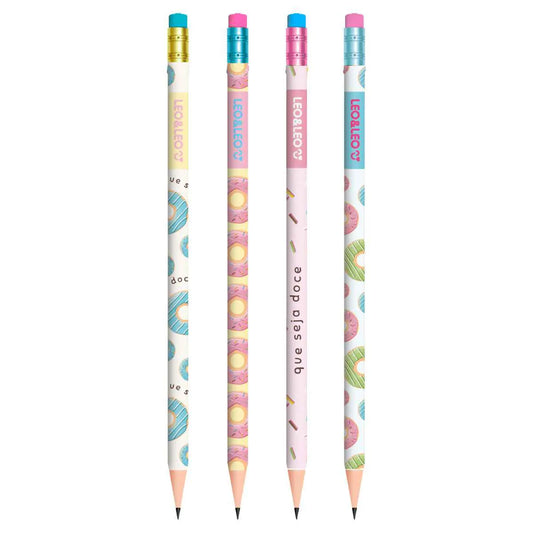 Lápis Grafite HB Donut Redondo C/ Borracha | Leo & Leo