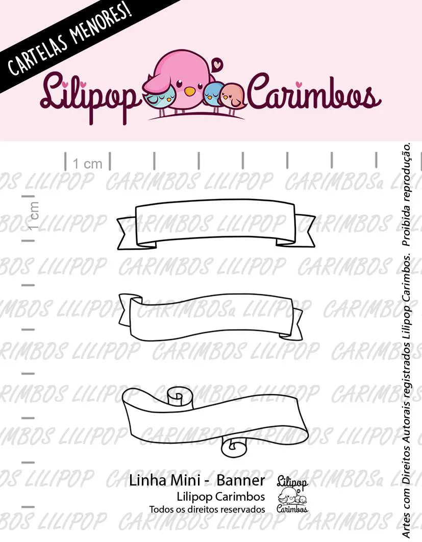 Cartela de Carimbos Mini - Banner - Lilipop Carimbos