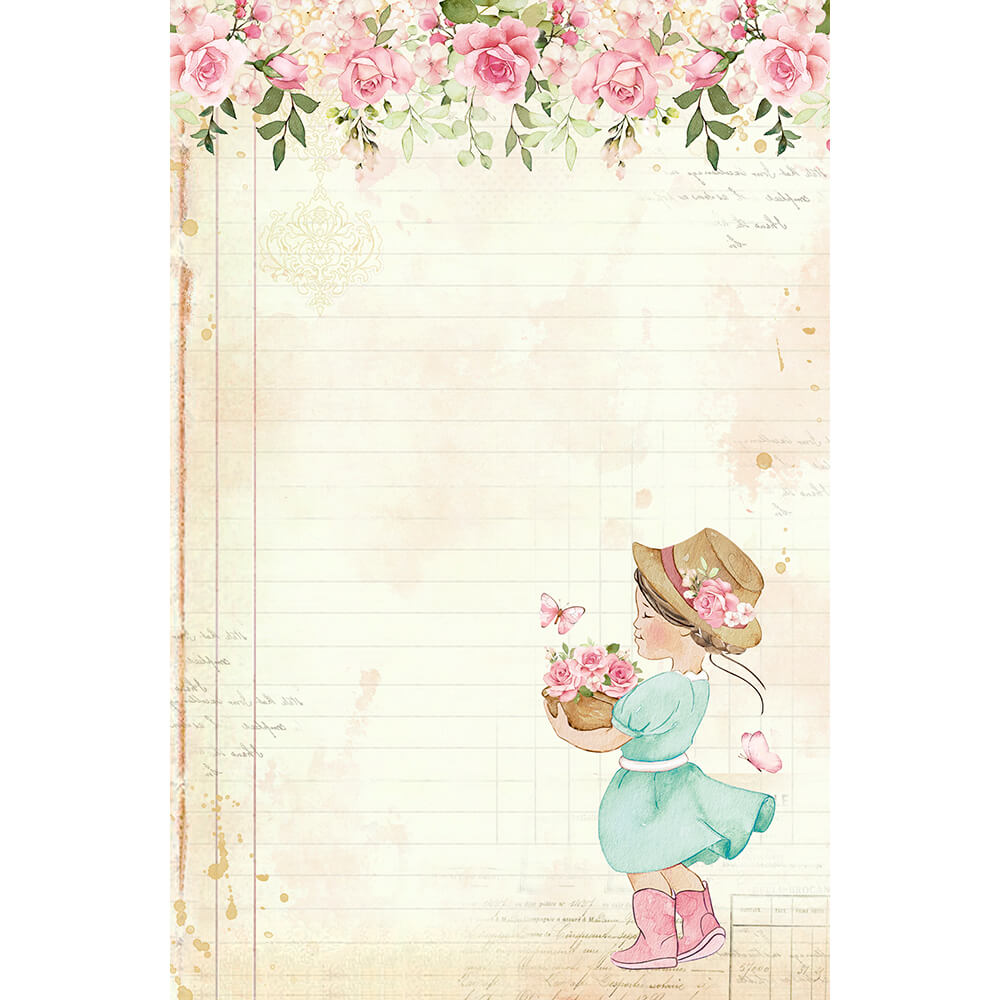 Papel de Carta Monde Rose - 5 unidades