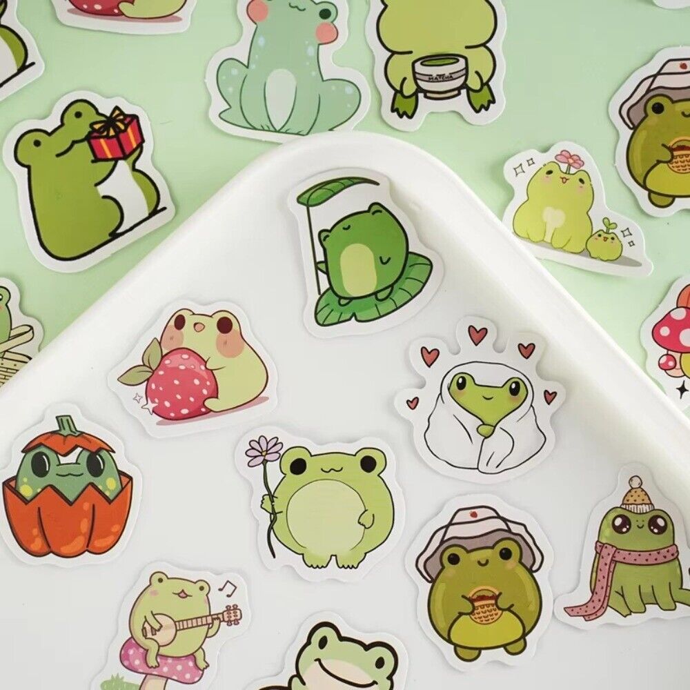 Adesivo na Caixinha Sapinhos Divertidos - 44 adesivos decorativos