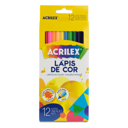 Lápis de cor Acrilex 12 cores