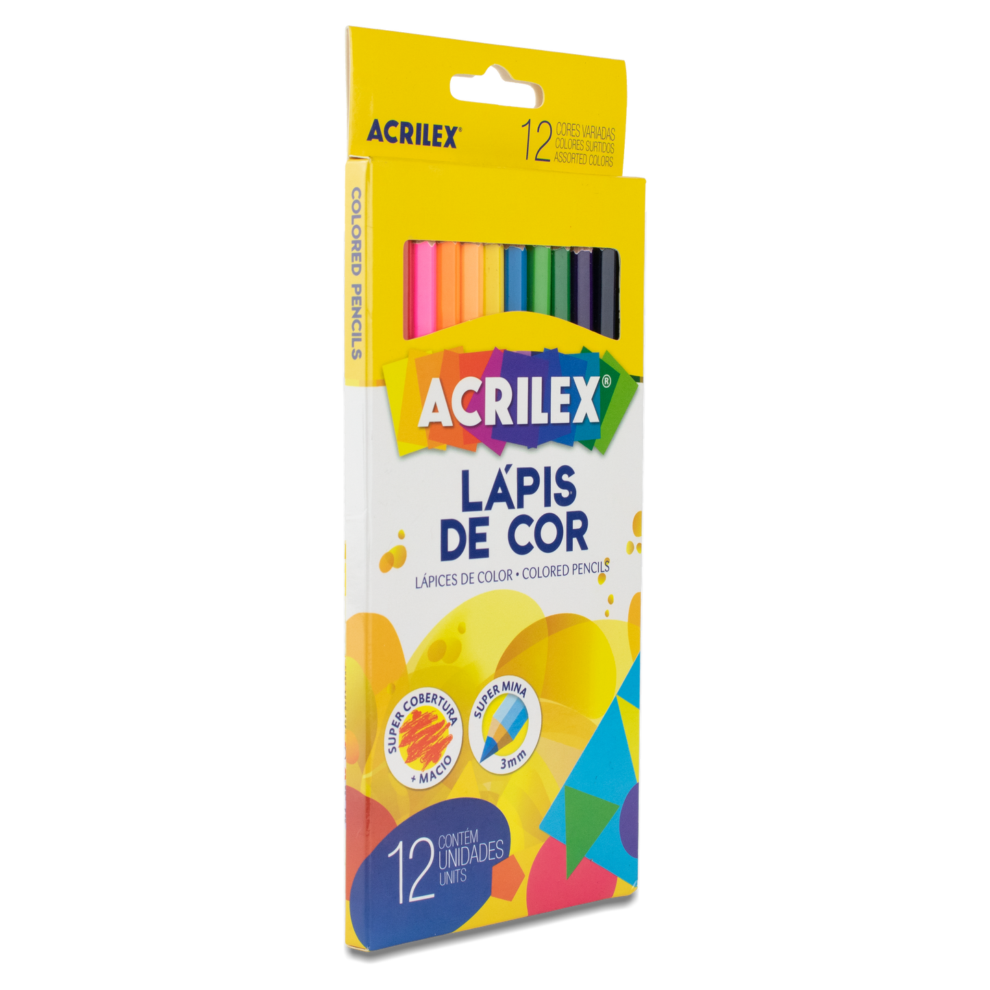Lápis de cor Acrilex 12 cores