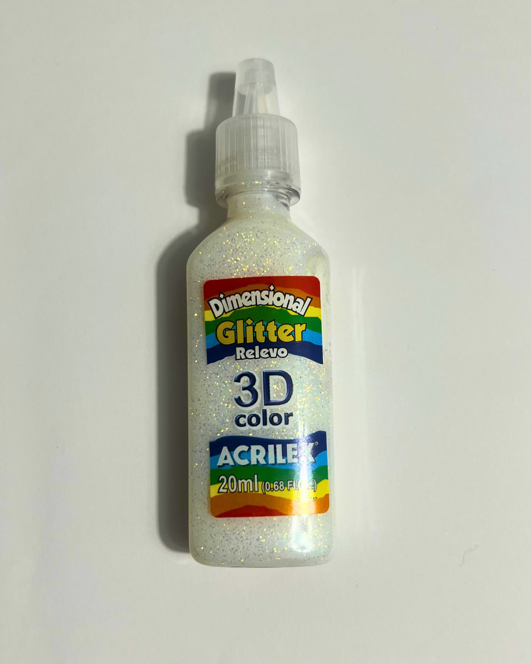 Dimensional 3D Glitter Tinta Relevo Unitário