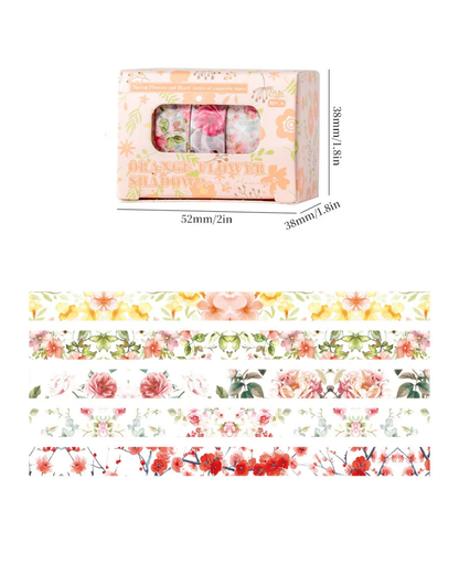 Kit 5 Washi Tapes Flores