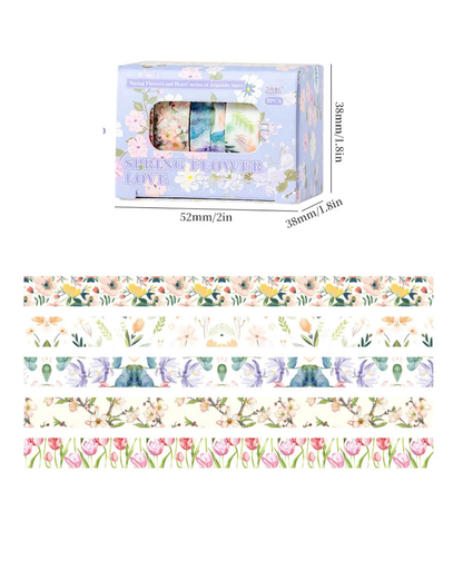 Kit 5 Washi Tapes Flores