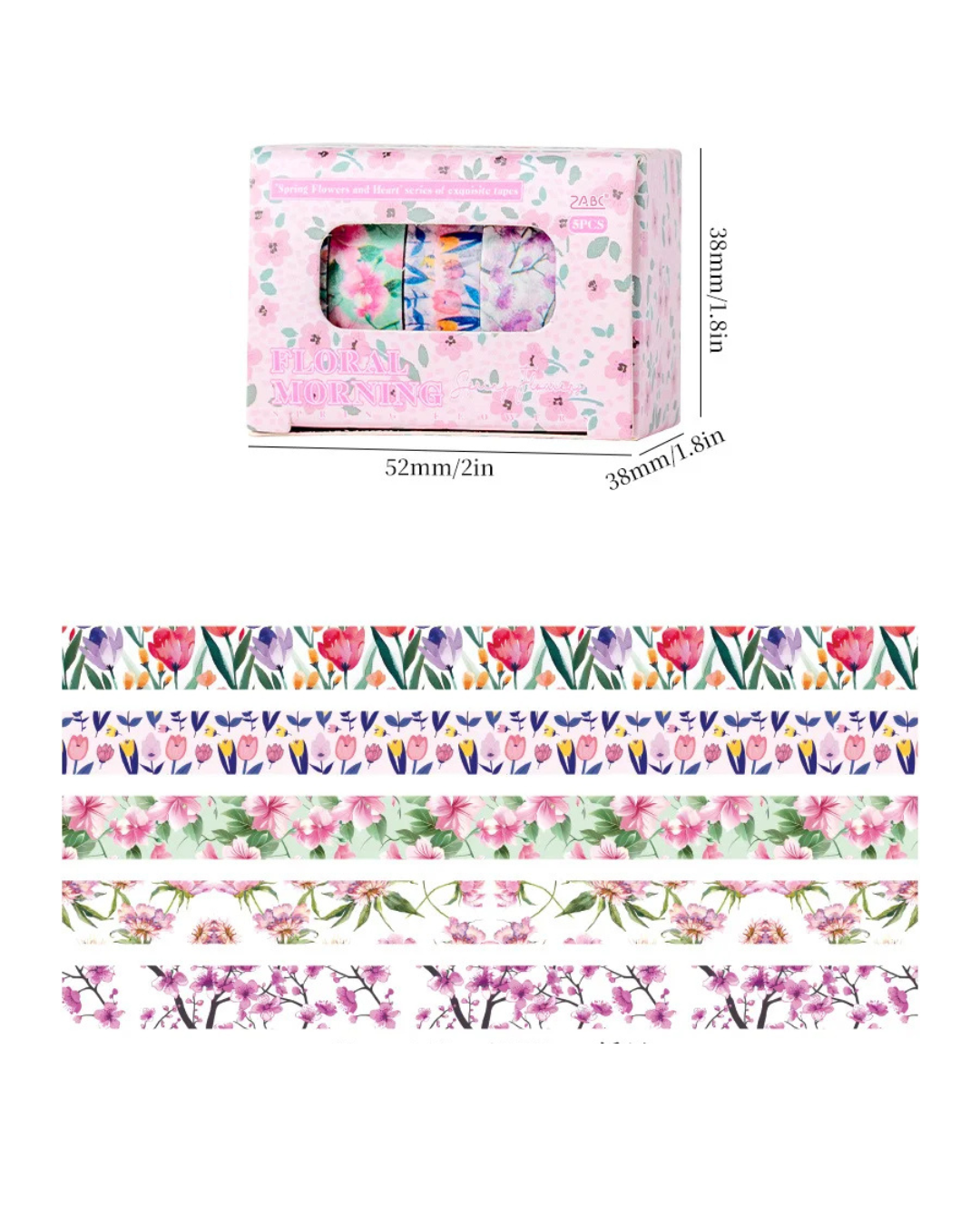Kit 5 Washi Tapes Flores