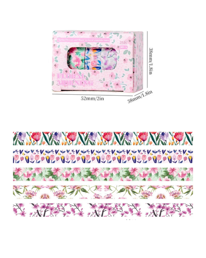 Kit 5 Washi Tapes Flores