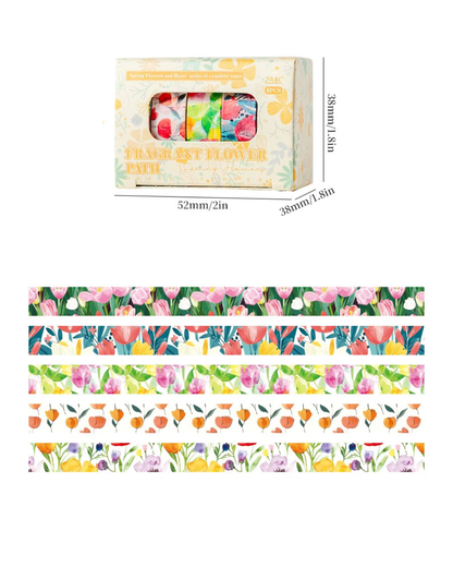 Kit 5 Washi Tapes Flores