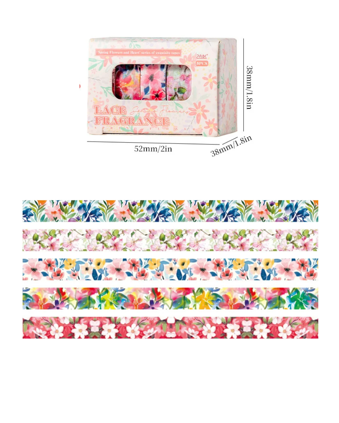 Kit 5 Washi Tapes Flores