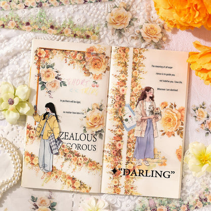 Adesivos Bordas Florais Transparente PET