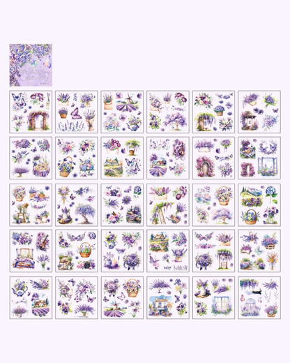 Livro de adesivos transparente O Jardim -  30 páginas