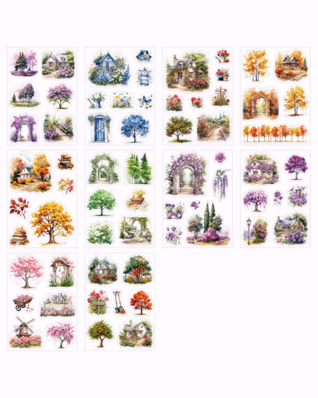 Livro de Adesivos Paisagens - 20 páginas