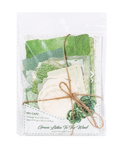 Kit Papel Decorado Verde Natureza - 100 unidades