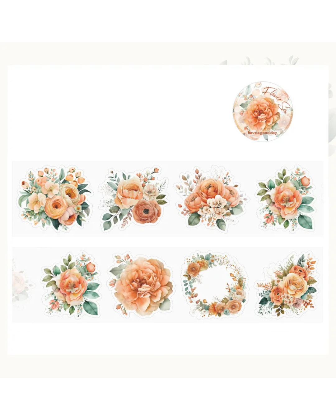 PET Tape Flores 1 rolo decoração