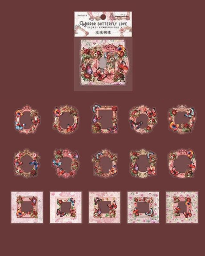 Molduras Adesivas Borboleta e Flores