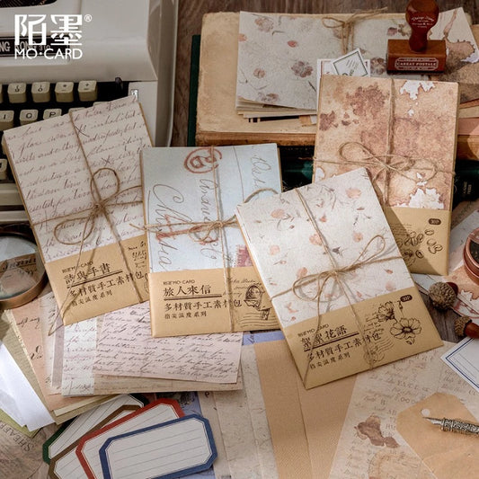 Kit Papéis Vintage Texturizados - 30 peças