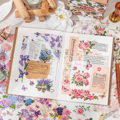 Livro de Adesivos Flores Pequeno - 50 páginas