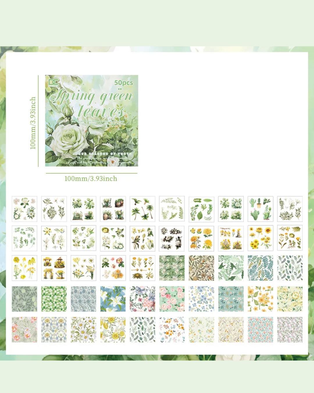 Livro de Adesivos Flores Pequeno - 50 páginas