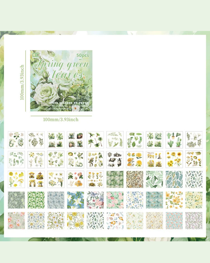 Livro de Adesivos Flores Pequeno - 50 páginas