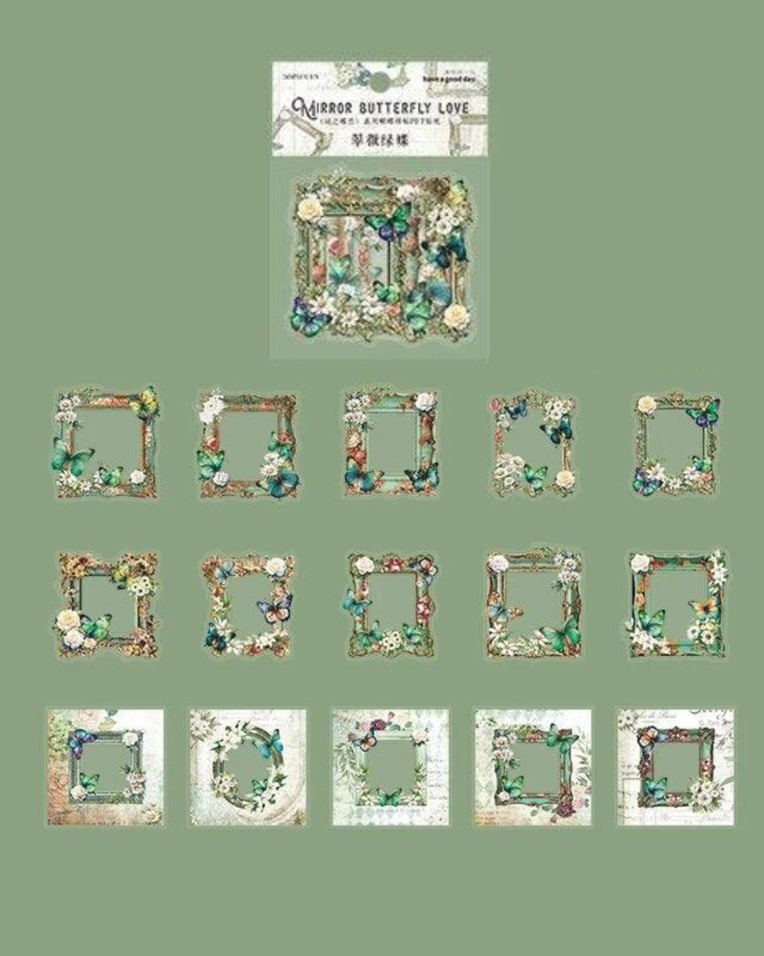 Molduras Adesivas Borboleta e Flores