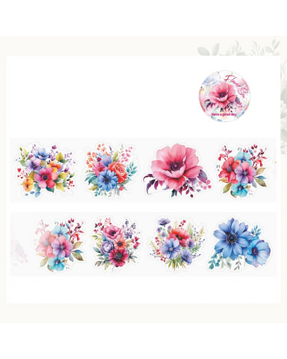 PET Tape Flores 1 rolo decoração
