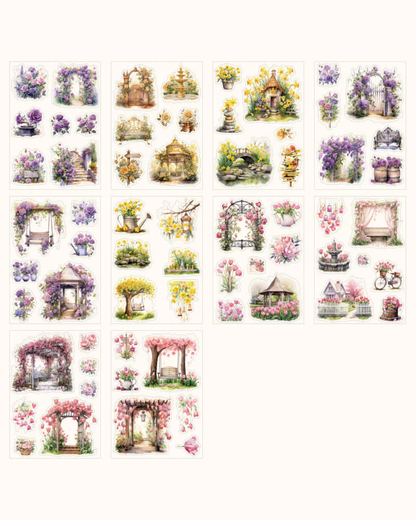 Livro de Adesivos Paisagens - 20 páginas