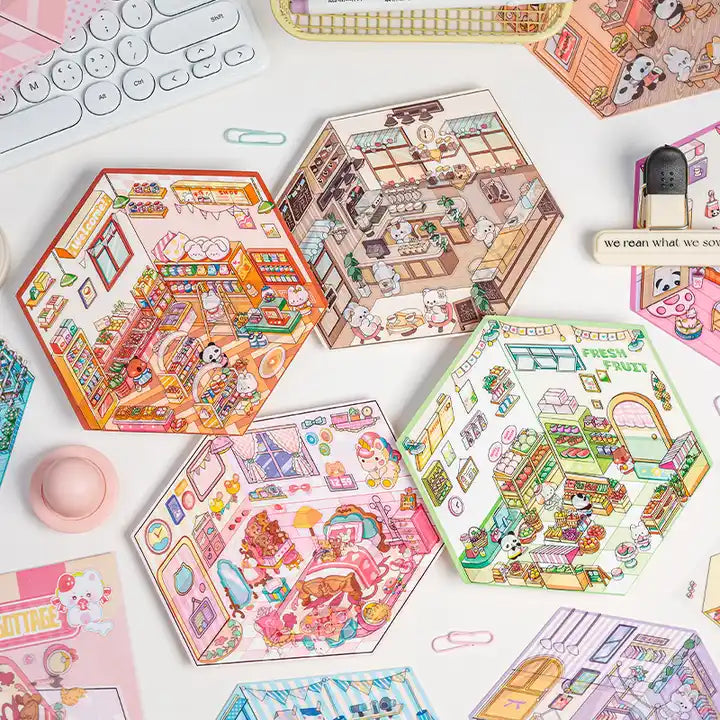 Adesivos Cena 3D Miniatura - 10 modelos