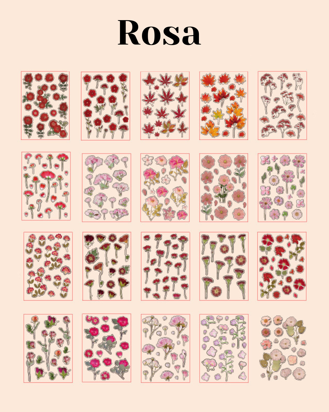 Livro de adesivos transparente Natureza - 20 páginas