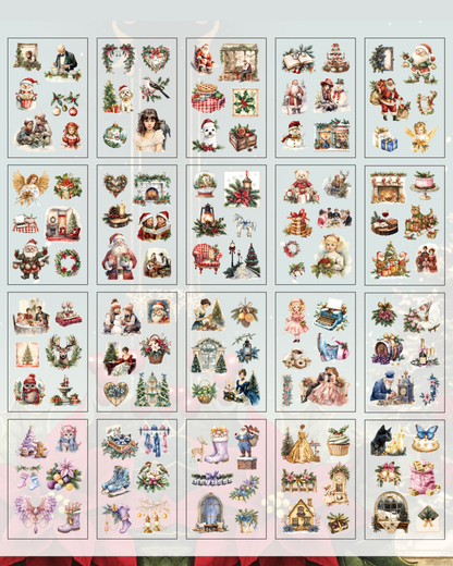 Livro de Adesivos PET Transparente Natal - 20 páginas