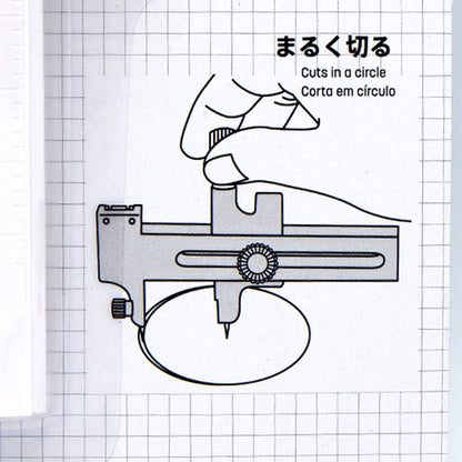 Estilete Circular Com Compasso Para Cortar Papel