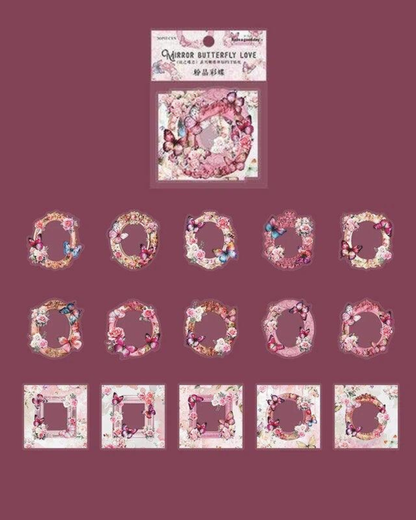 Molduras Adesivas Borboleta e Flores