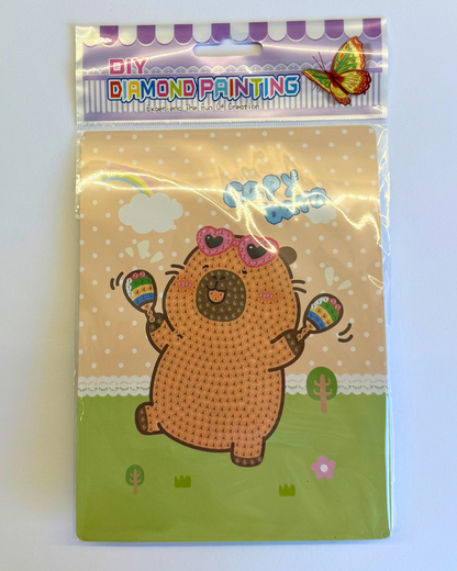 Pintura em Diamante Capivara
