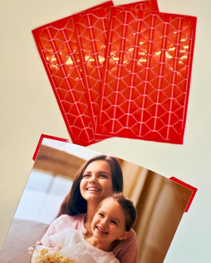 Cantos para fotos Adesivas Marrom ou Vermelho