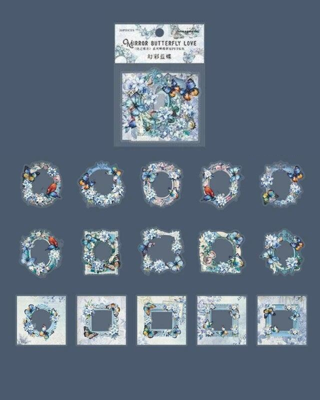 Molduras Adesivas Borboleta e Flores